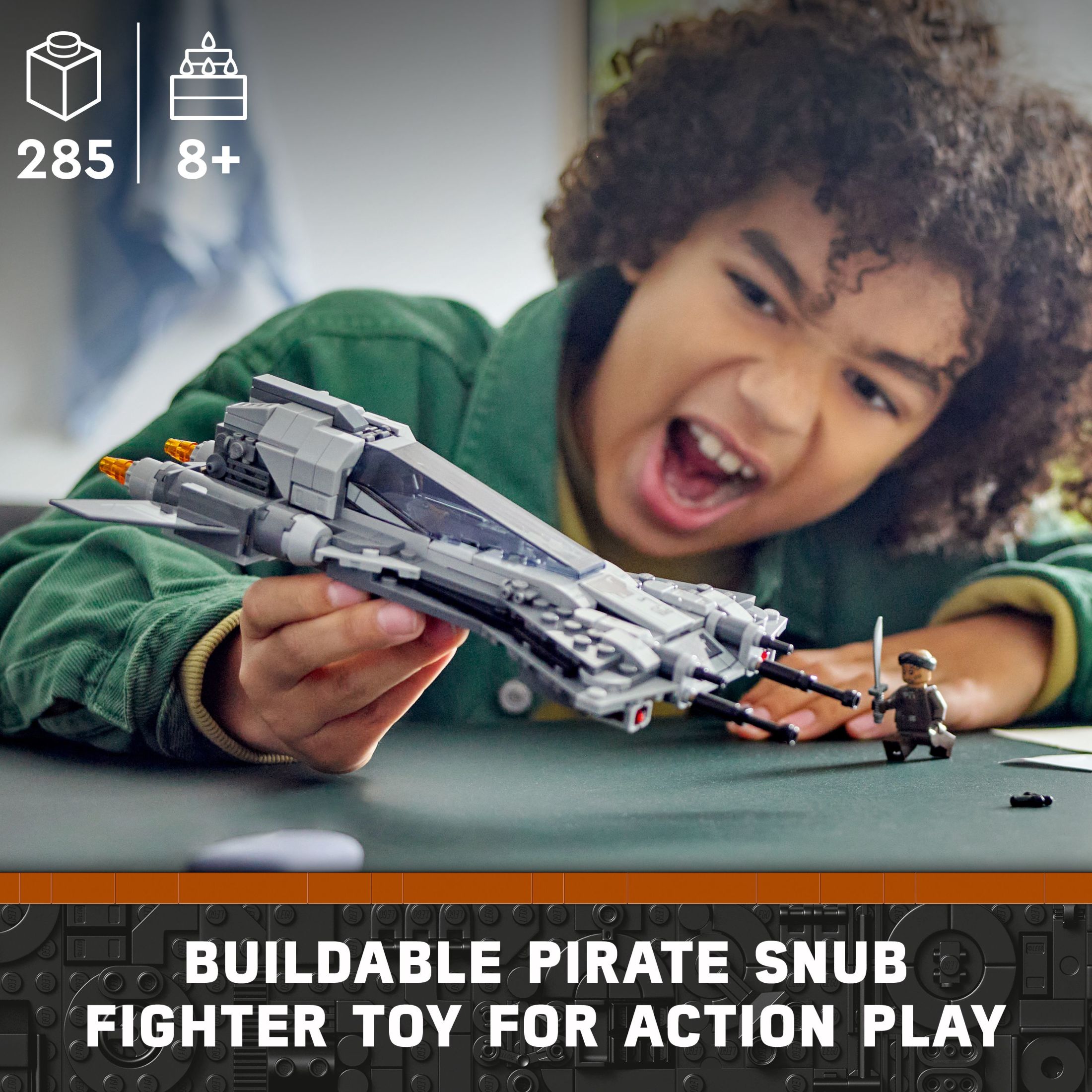 LEGO Star Wars Pirate Snub Fighter 75346 Buildable Starfighter Playset Featuring Pirate Pilot and Vane Characters from the Mandalorian Season 3, Birthday Gift Idea for Boys and Girls Ages 8 and up - image 5 of 10