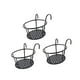 thumbnail image 5 of 3x Cestas colgantes para macetas sobre riel, soporte para macetas, riel colgante redondo Negro, 5 of 9