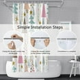 thumbnail image 4 of Christmas Decor Shower Curtain for Bathroom 72x72inches Christmas Trees Shower Curtain Set with Hooks Pink Green Watercolor X-mas Trees Waterproof Fabric Shower Curtain, 4 of 6