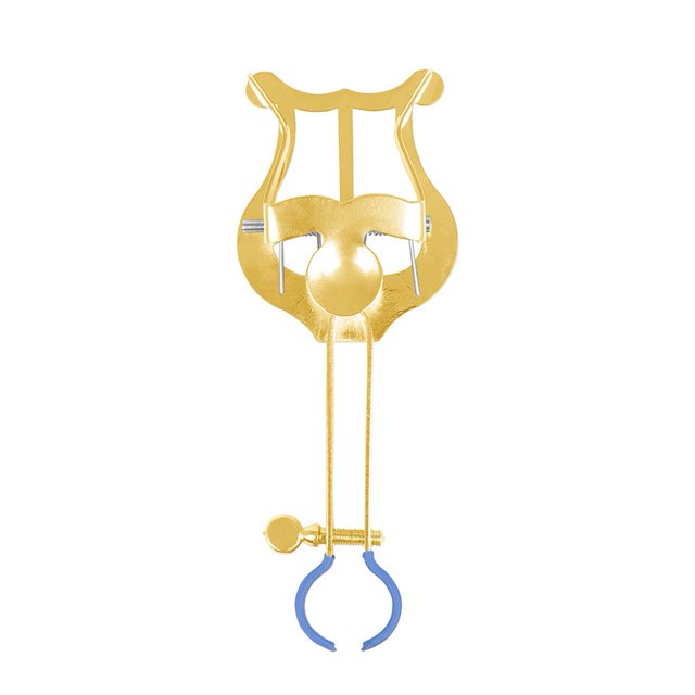 Lefu Lyre pour Trompette Stand de Musique de Marche Concert Trompette Or Argent Métal