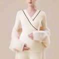 thumbnail image 5 of hengsof Women's Maternity Nursing Tops Long Sleeve Breastfeeding Top Tee Shirt Double Layer Pregnancy Shirt, 5 of 6