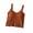Orange, variant on Knit Cropped Tank Tops Women's U-Neck Ribbed Camisole Sleeveless Lettuce Hem Vest Summer Lightweight Fashion Babydoll Shirt