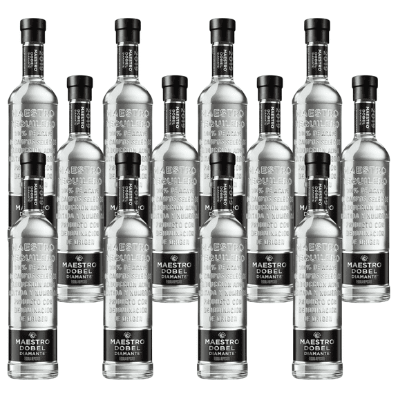 Caja de 12 Tequila Maestro Dobel Diamante 700 ml