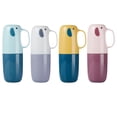 thumbnail image 1 of 4pcs Toothbrush Holders Portable Toothpaste Boxes Washing Cups (Assorted Color), 1 of 5