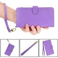 thumbnail image 2 of Nalacover for Samsung Galaxy S22 Plus Zipper Wallet Case, Lanyard Shoulder Strap Crossbody Card Slots Holder Cover with Magnetic Clasp Kickstand Premium PU Leather + Soft TPU Shockproof Case,Purple, 2 of 8