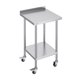 thumbnail image 1 of Mesa de trabajo de acero inoxidable VEVOR de 61 x 61 x 101 cm, mesa de preparación de alimentos comercial con ruedas, mesa de preparación resistente, mesa de trabajo de metal con altura ajustable, 1 of 9