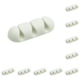 thumbnail image 3 of Advancent Clips para cables Organizador de cables Soporte para cables adhesivo resistente al desgaste Cables ligeros Gestión de cables Tipo 2 10 tipo 14 3 Agujeros 10piezas, 3 of 6
