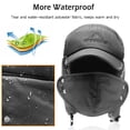 thumbnail image 2 of Winter Trapper Hat, IC ICLOVER Unisex Ushanka Hunting Hat Russian Trooper Ear Flap Chin Strap Hat with Windproof Mask-Keep Warm in Cold Weather-Dark Gray, 2 of 10