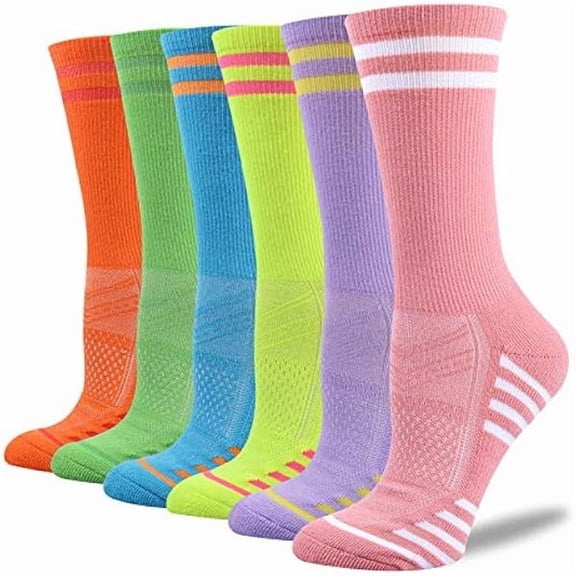 Eryueer 6 Pack Women Ankle Athletic Socks Low Cut Breathable Running Tab Socks with Cushion Sole