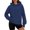 A-Navy, variant on Plain Hoodies for Women 2025 Fall Winter Long Sleeve Striped Hooded Sweatshirt with Pockets Pullover Tops