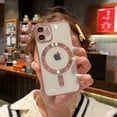 thumbnail image 6 of for iPhone 12 Mini Case Magnetic Clear with Camera Lens Protector Full Protection MagSafe Electroplated Luxury Silicone Shockproof Protective Case Cover 5.4 Inch - Pink, 6 of 11