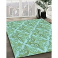 thumbnail image 3 of Ahgly Company Machine Washable Indoor Round Transitional Aquamarine Green Area Rugs, 6' Round, 3 of 7