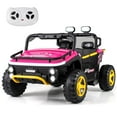 thumbnail image 1 of Costway 24V Ride on Toy for Big Kids 2 Seater Ride on UTV Truck Car with Remote Control Pink, 1 of 10