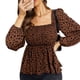 thumbnail image 3 of SAYOO Blusa leopardo de manga larga SAYOO  moda, 3 of 9
