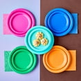 thumbnail image 2 of Disposable Paper Plates, 7", Blue, 70 Count, by Way To Celebrate, 2 of 5