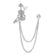 thumbnail image 4 of Broche de solapa jinwen broches de cadenas colgantes para hombres y mujeres, 4 of 8