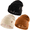 Caramel+black+beige, variant on 3 Pack Womens Winter Warm Satin Lined Beanie Hats Silk Lining Unisex Knit Slouchy Caps