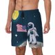 thumbnail image 1 of Balery Astronaut With USA Flag Bañador para hombre, shorts de playa de secado rápido con entrepierna y forro de compresión-XX-Large, 1 of 6