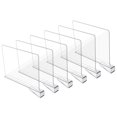 thumbnail image 1 of DQrwqpou Separadores Estantes Transparentes Organizadores Acrílicos para Libros Ropa (6 Uds.), 1 of 9