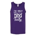 thumbnail image 2 of Wild Bobby I'm Only Talking to My Dog Today Dog Lover Men Graphic Tank Top, Purple, 3X-Large, 2 of 5