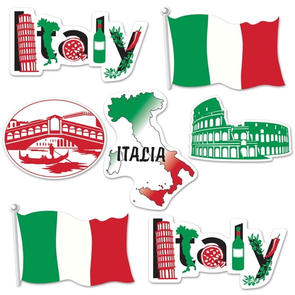 Beistle Assorted Italian Decorating Cutouts - 7 Pcs.
