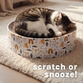 thumbnail image 6 of Kitty City Durable Cat Face Print Corrugated Cardboard Cat Scratching Pad Bed, Multicolor, 6 of 7