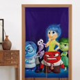thumbnail image 4 of Cortina de puerta semiopaca con patrón de patchwork de dos piezas de adentro hacia afuera, cortinas opacas decorativas para dormitorio, sala de estar, decoración de habitación de niños, 34 x 56, 4 of 7