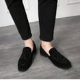 thumbnail image 6 of Santimon Men Tassel Loafers Fashionable Matte Leather Dress Shoes for Wedding Prom Party Formal Occasions Black US 7.5, 6 of 8