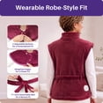 thumbnail image 3 of KEKOY Heating Pad for Full Body Stress Relief, Ultra Soft Electric Heat Pad with 4 Heat Settings, 2-Hour Auto Shut-Off, Fast Heating, Detachable Belt, 24" x 33", Burgundy, 3 of 12