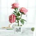 thumbnail image 4 of Gwong Decoración hogareña 1 Set Artificial Potted Plant Sin Olor DIY Plastic Simulación Ornamental Rose Flower para Interior Gwong 21068841, 4 of 6