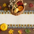 thumbnail image 2 of Table Runner Dresser Scarves 48 Inch Long,Farmhouse Sunflower Pumpkin Linen Dining Table Runners, 2 of 9