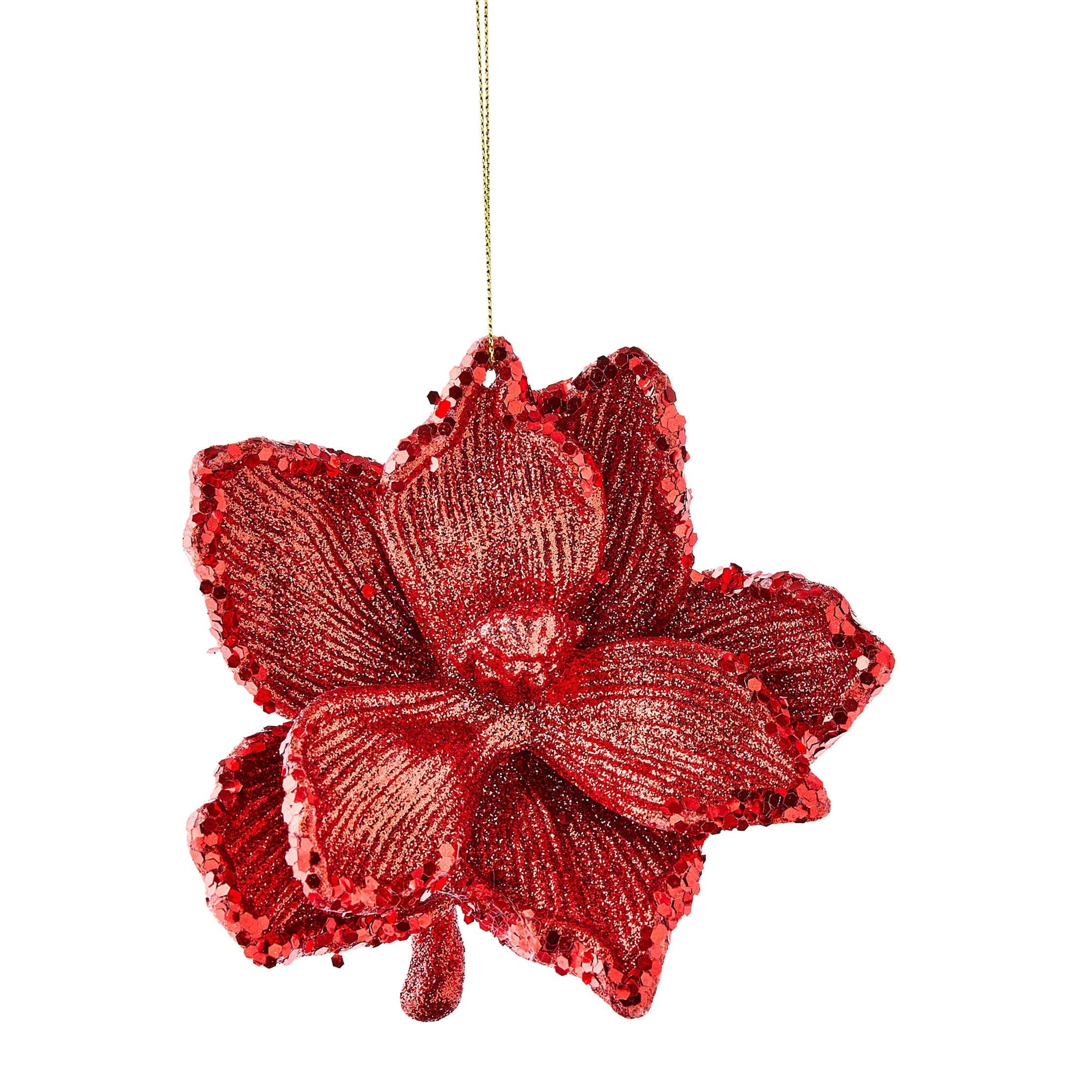 Red Floral Christmas Ornament, 5.5", by Holiday Time