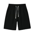 thumbnail image 5 of Aimik Mens Plain Shorts Large Patch Pockets Drawstring Waist Mens Athletic Shorts Summer Soft Linen Shorts for Daily, 5 of 6