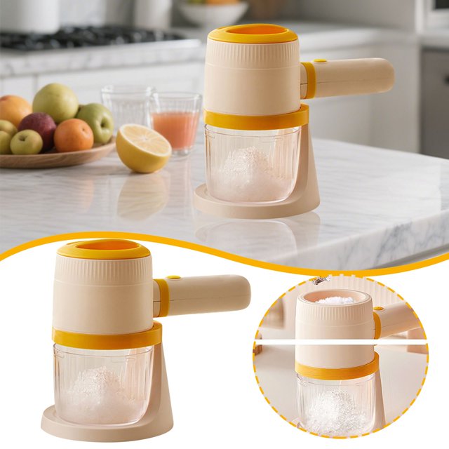 Manual Ice Shaver Machine for Fine Shaved Ice Large Capacity Portable Smoothie Maker Ideal for Family Summer Gatherings