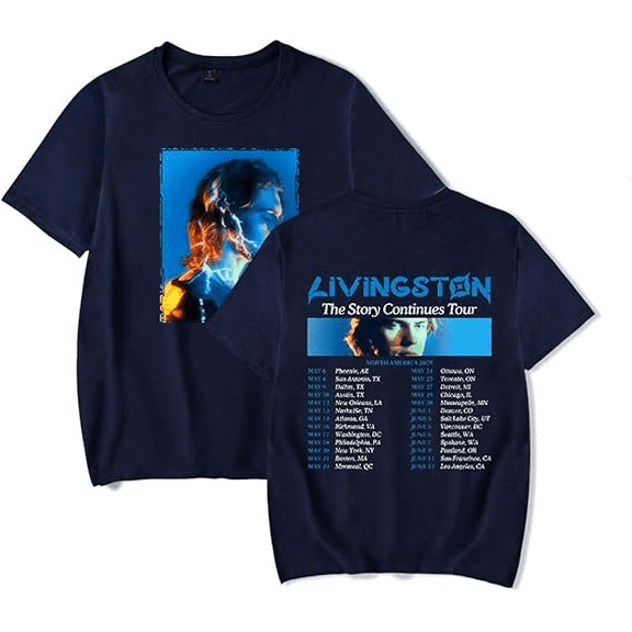 Livingston The Story Continues Tour 2025 T-Shirts Merch Women Clothes Trend Casual Short Sleeve Top