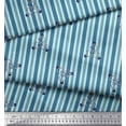 thumbnail image 2 of Soimoi Green Cotton Voile Fabric Ring & Stripe Print Fabric by the Yard 42 Inch Wide, 2 of 3