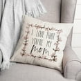 thumbnail image 3 of Creative Products I Love That You're My Mom 18x18 Spun Poly Pillow, 3 of 3
