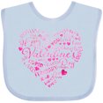 thumbnail image 3 of Inktastic Valentine words in pink Boys or Girls Baby Bib, 3 of 4