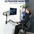thumbnail image 2 of VIVO Pneumatic Ultrawide Monitor Wall Mount + Keyboard Tray, Up to 49" Screens, 2 of 8