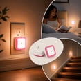 thumbnail image 2 of Pink Night Light Plug-into Wall - 1 Pack Night Light Dusk to Dawn Sensor Plug in LED Lighting, Auto-On/Off Lamp for Home Living Room Bedroom Bathroom Hallway Kitchen, 2 of 7