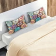 thumbnail image 7 of Coolnut Colorful Oriental Textile Tile Satin Pillowcase for Hair and Skin Silk Pillowcase, Queen Size(20x30 inches) - Slip Satin Pillow Covers with Envelope Closure（751） Home Decor Gifts, 7 of 7