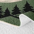 thumbnail image 5 of Homewish Halloween Bat Twin Quilt Set, Vintage Castle Twin Coverlet Set, Olive Green, 2pcs 1 Bedspread and 1 Pillowcase, 5 of 7