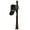 Bronze, variant on E1 Economy Mailbox Locking Insert System with Ornate Base & Horsehead Finial, Black