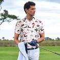 thumbnail image 4 of Daiia Dachshund Dog Puppy Pattern Men’s Polo Shirts,Solid Deck Shirt,Classic Fit, Breathable Cotton Polo for Casual and Sport Wear-3X-Large, 4 of 7