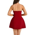 thumbnail image 6 of Carlikeit Women's Strapless Tube Mini Dress A Line Cocktail Party Dress Sleeveless Corset Style Short Formal Dress, 6 of 16