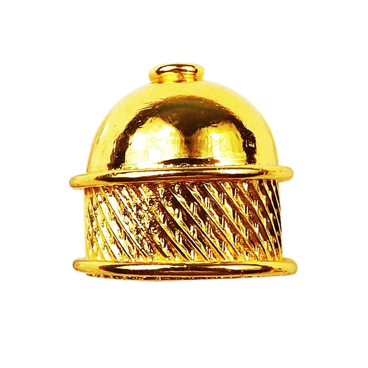 18K Gold Overlay End Cap CG-208