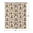 thumbnail image 5 of Beige Highland Cow Fence Pattern Shower Curtain 72"x84" ,Bathroom Decorative Shower Curtains Set with 12 Hooks,Modern Waterproof Washable Shower Curtain, 5 of 6