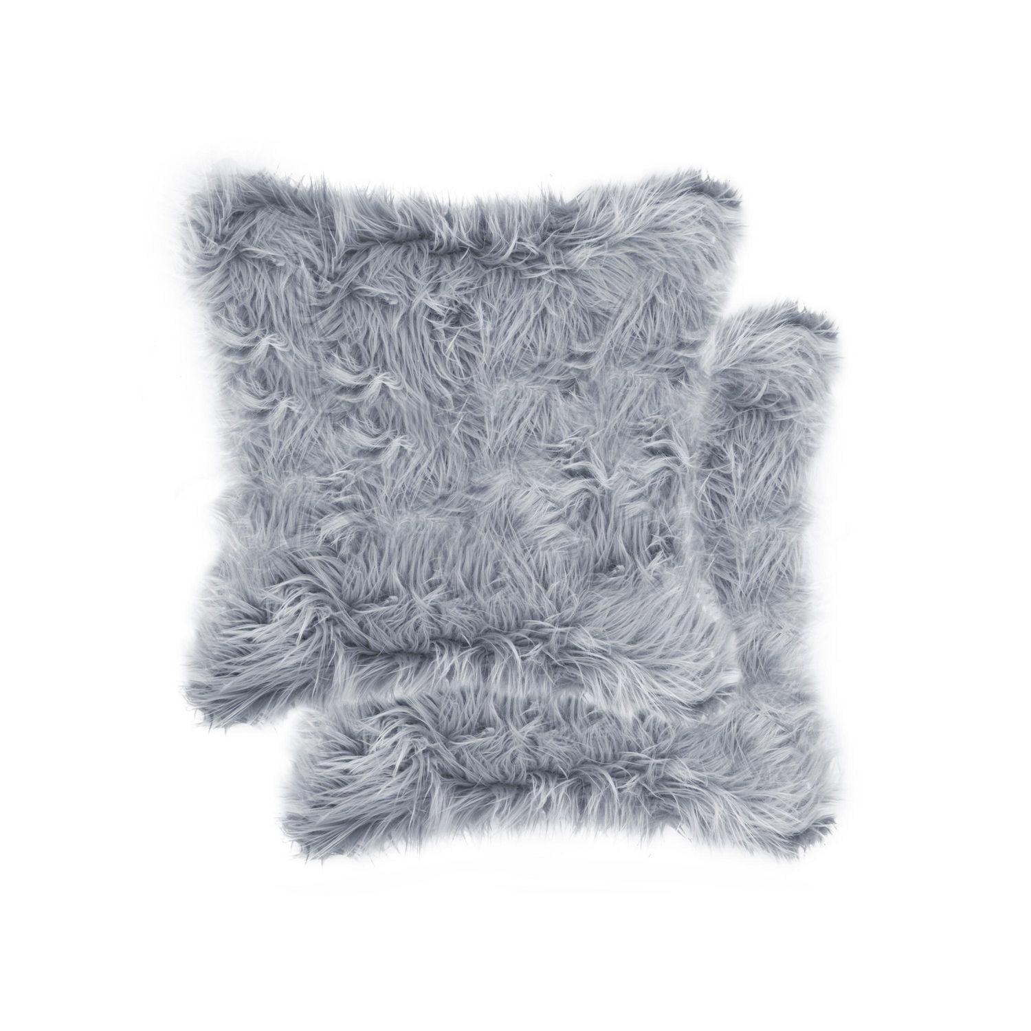 BELTON FAUX FUR PILLOW 18"X18" 2-PACK