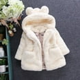 thumbnail image 2 of Toddler Winter Coat 2T Boy Clothes Kids Girls Winter Warm Coats Jacket Clothes Outwear Overcoat Ear Hooded Fur Thicken Fleece Toddler White 18-24 Months, 2 of 5