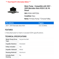 thumbnail image 2 of Water Pump - Compatible with 2007 - 2009 Mercedes-Benz R320 3.0L V6 Diesel 2008, 2 of 2
